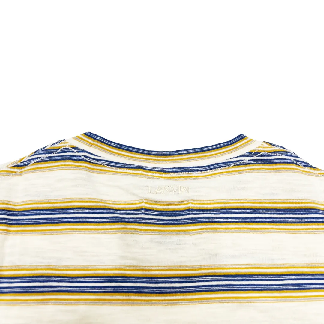 💰190 Style No. Y201 LANVIN Custom-woven and dyed 32-count 260-gram high-gram fabric. The fabric is first washed by ring-drying and washing to play a pre-shrinking role. Customized threads, post-hair removal treatment, and twice-washed ready-made garments. The fabric is comfortable and skin-friendly without any strange feeling. The LOGO letters are embroidered with 75D fine thread imported machines, and 12 colors are hand-painted in irregular arrangements of dark blue/light blue/ Lake blue/apricot/pink/maroon/yellow/orange/green/white glue/vinyl glue/black water, they are no better than the usual styles and cannot be made in the form of an assembly line. The craftsmanship of each finished product is very complicated, and there are too many technologies applied to the clothes. All details are paid for, and the cost of production increases accordingly. The attitude is full of sincerity. What you see is what you get. Size：S-XL